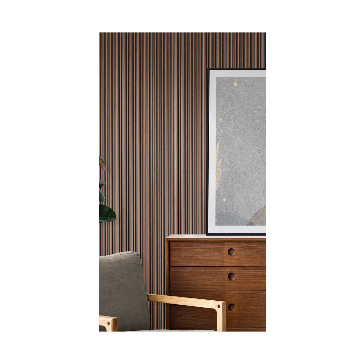 Ciscon PVC Wall Panel Louvers Panel/Planks 8 Feet * 4.5 Inch - CC 6006
