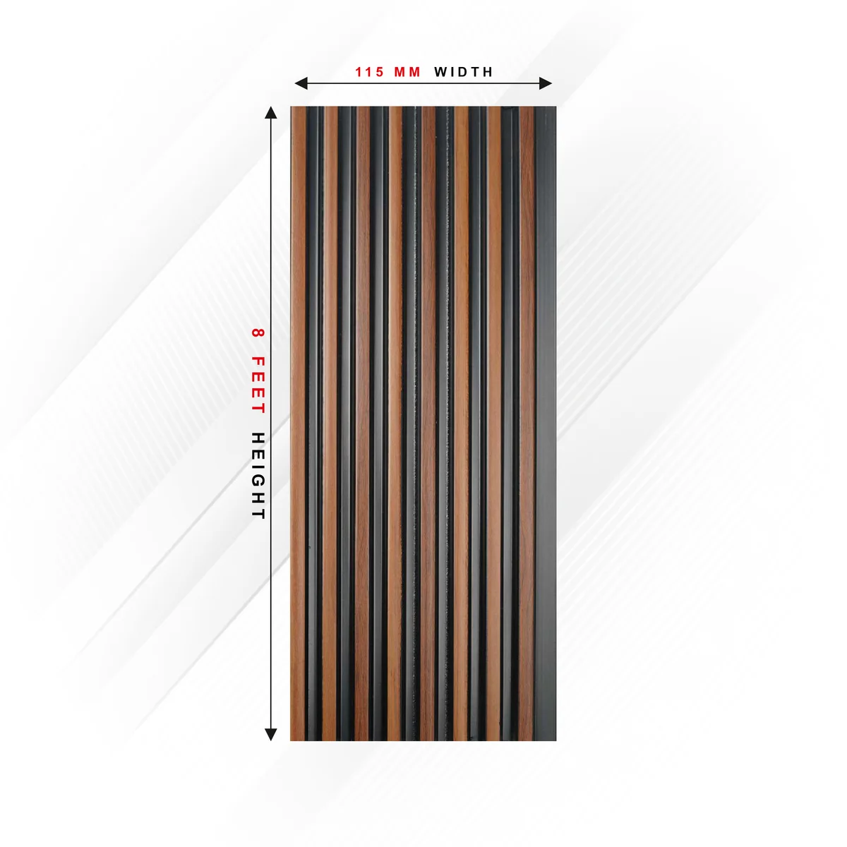 Ciscon PVC Wall Panel Louvers Panel/Planks 8 Feet * 4.5 Inch - CC 6006