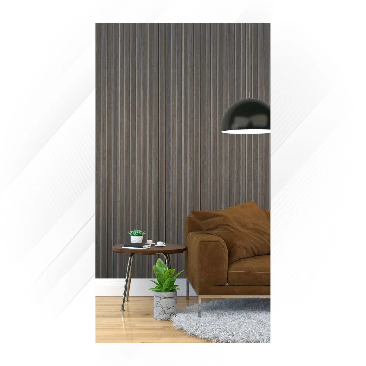 Ciscon PVC Wall Panel Louvers Panel/Planks 8 Feet * 4.5 Inch - CC 203 PR
