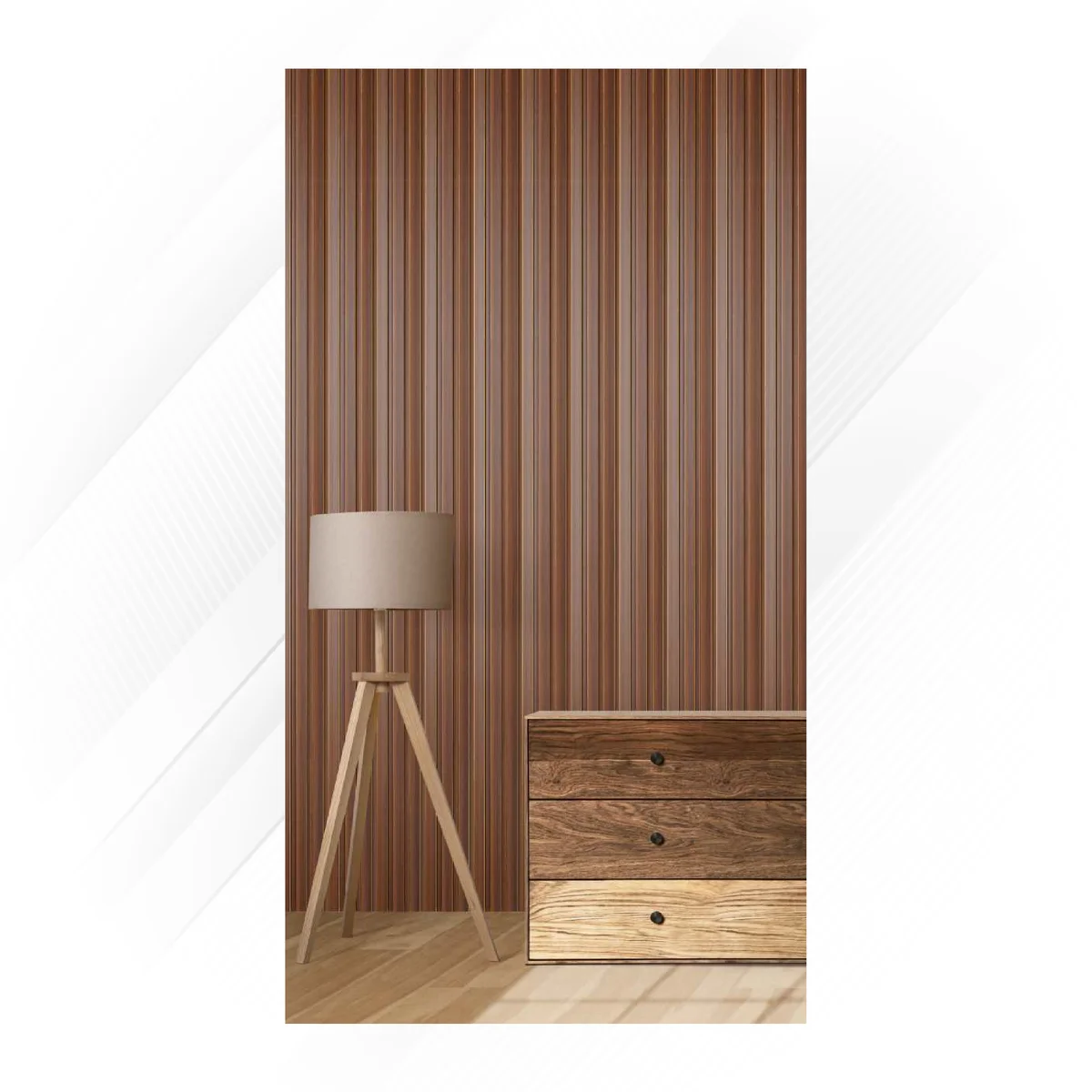 Ciscon PVC Wall Panel Louvers Panel/Planks 8 Feet * 5 Inch - CC 206 PR