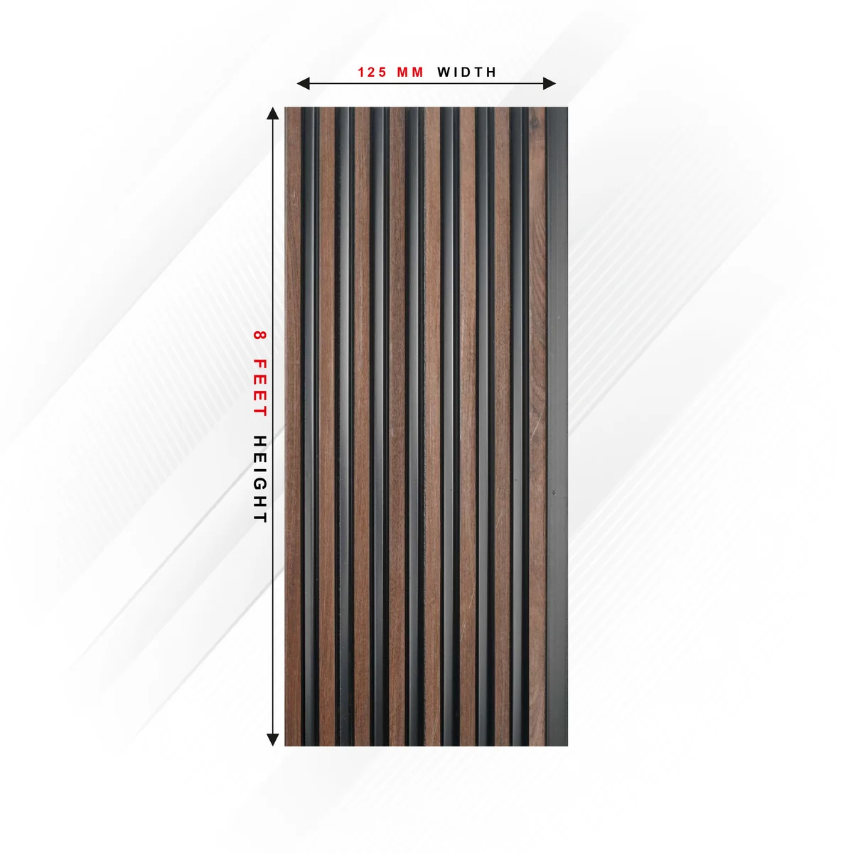 Ciscon PVC Wall Panel Louvers Panel/Planks 8 Feet * 5 Inch - CC 6007