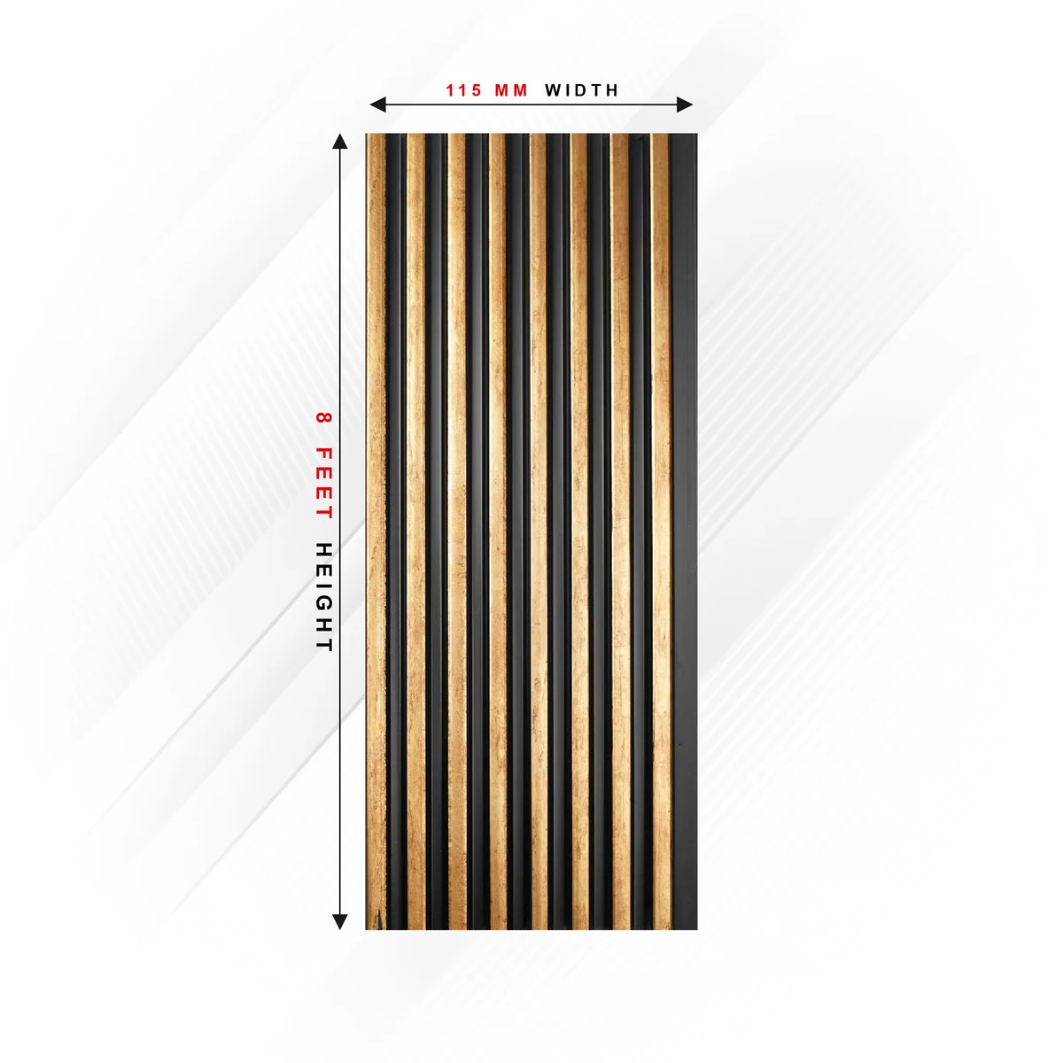 Ciscon PVC Wall Panel Louvers Panel/Planks 8 Feet * 4.5 Inch - CC 6008