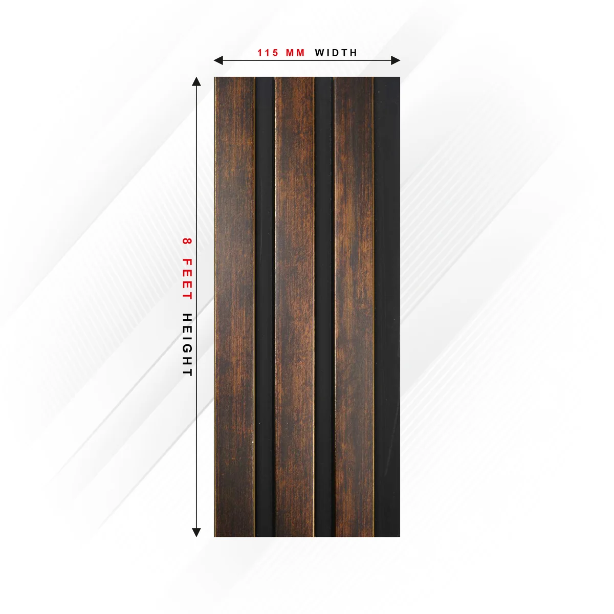 Ciscon PVC Wall Panel Louvers Panel/Planks 8 Feet * 4.5 Inch - CC 207 PR