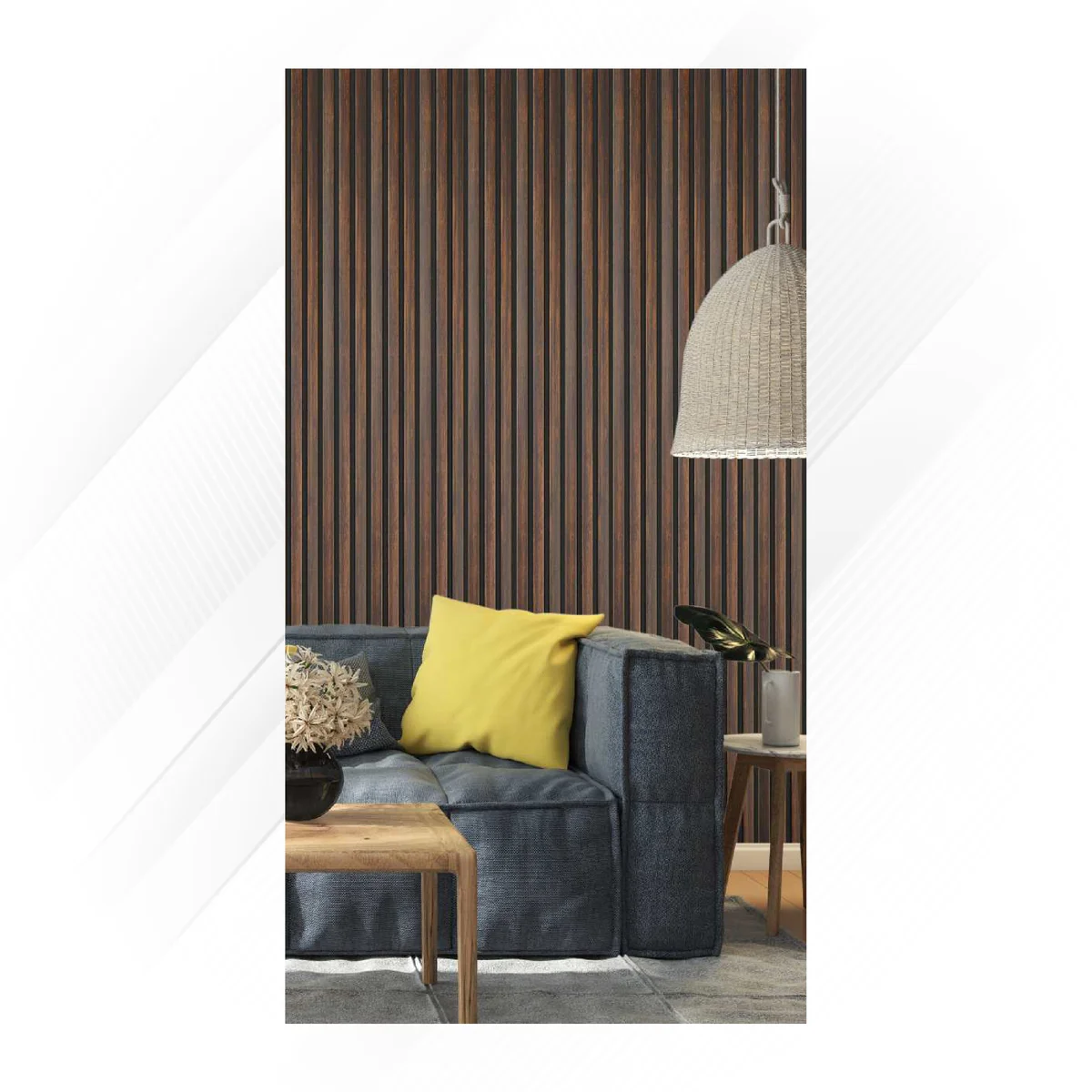 Ciscon PVC Wall Panel Louvers Panel/Planks 8 Feet * 4.5 Inch - CC 207 PR
