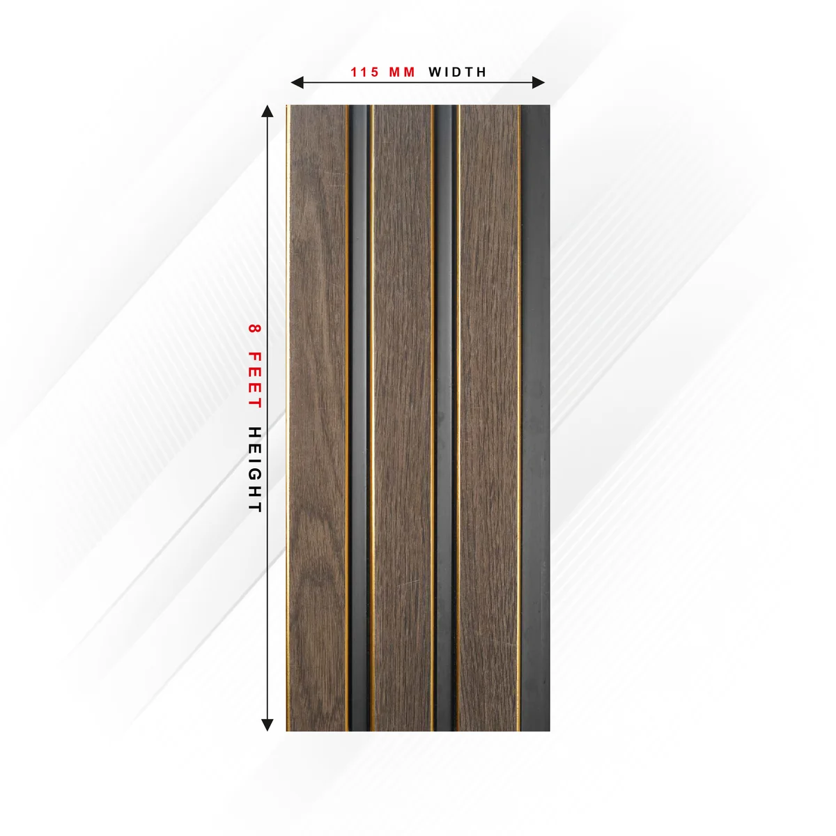 Ciscon PVC Wall Panel Louvers Panel/Planks 8 Feet * 4.5 Inch - CC 214 PR