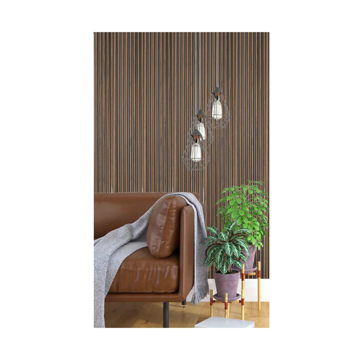 Ciscon PVC Wall Panel Louvers Panel/Planks 8 Feet * 4.5 Inch - CC 6022