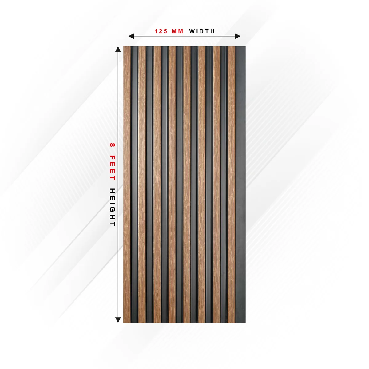 Ciscon PVC Wall Panel Louvers Panel/Planks 8 Feet * 5 Inch - CC 6023