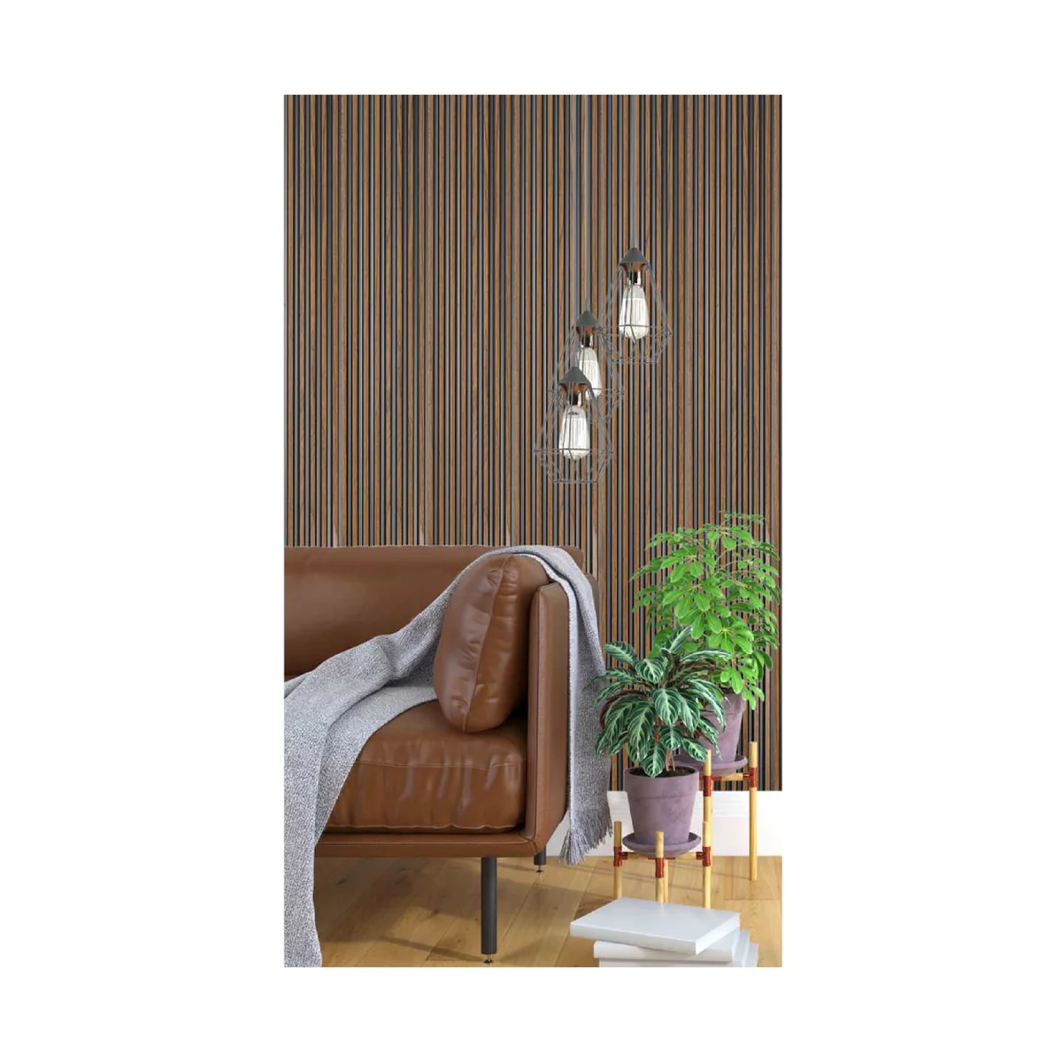 Ciscon PVC Wall Panel Louvers Panel/Planks 8 Feet * 5 Inch - CC 6023
