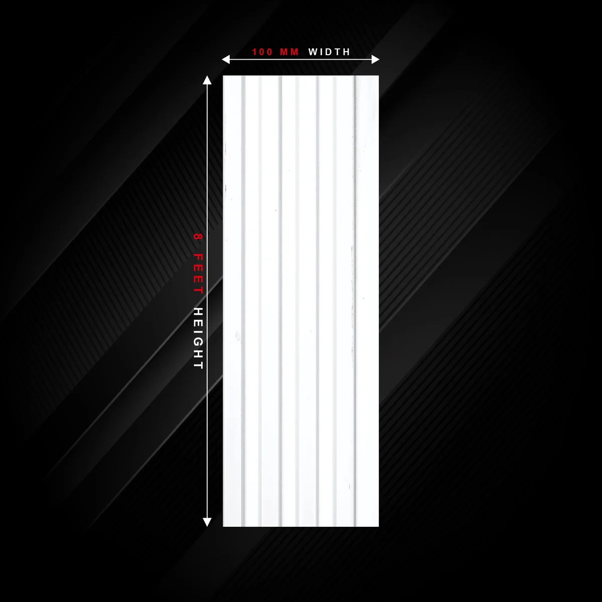 Ciscon PVC Wall Panel Louvers Panel/Planks 8 Feet * 4 Inch - CC 5001