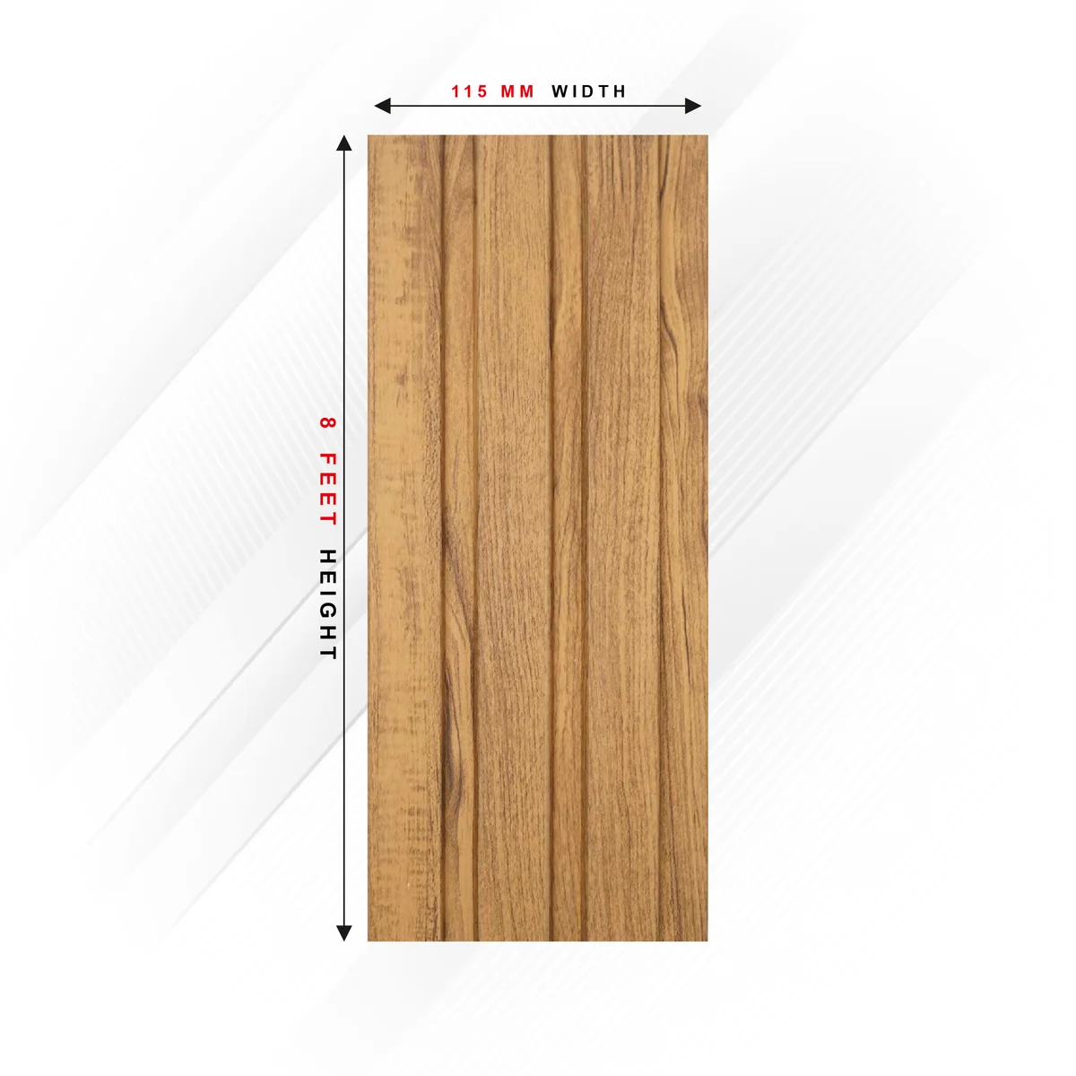Ciscon PVC Wall Panel Louvers Panel/Planks 8 Feet * 4.5 Inch - CC 6026