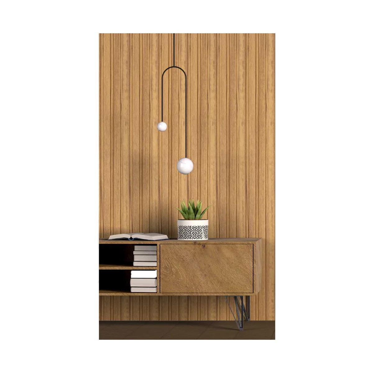 Ciscon PVC Wall Panel Louvers Panel/Planks 8 Feet * 4.5 Inch - CC 6026