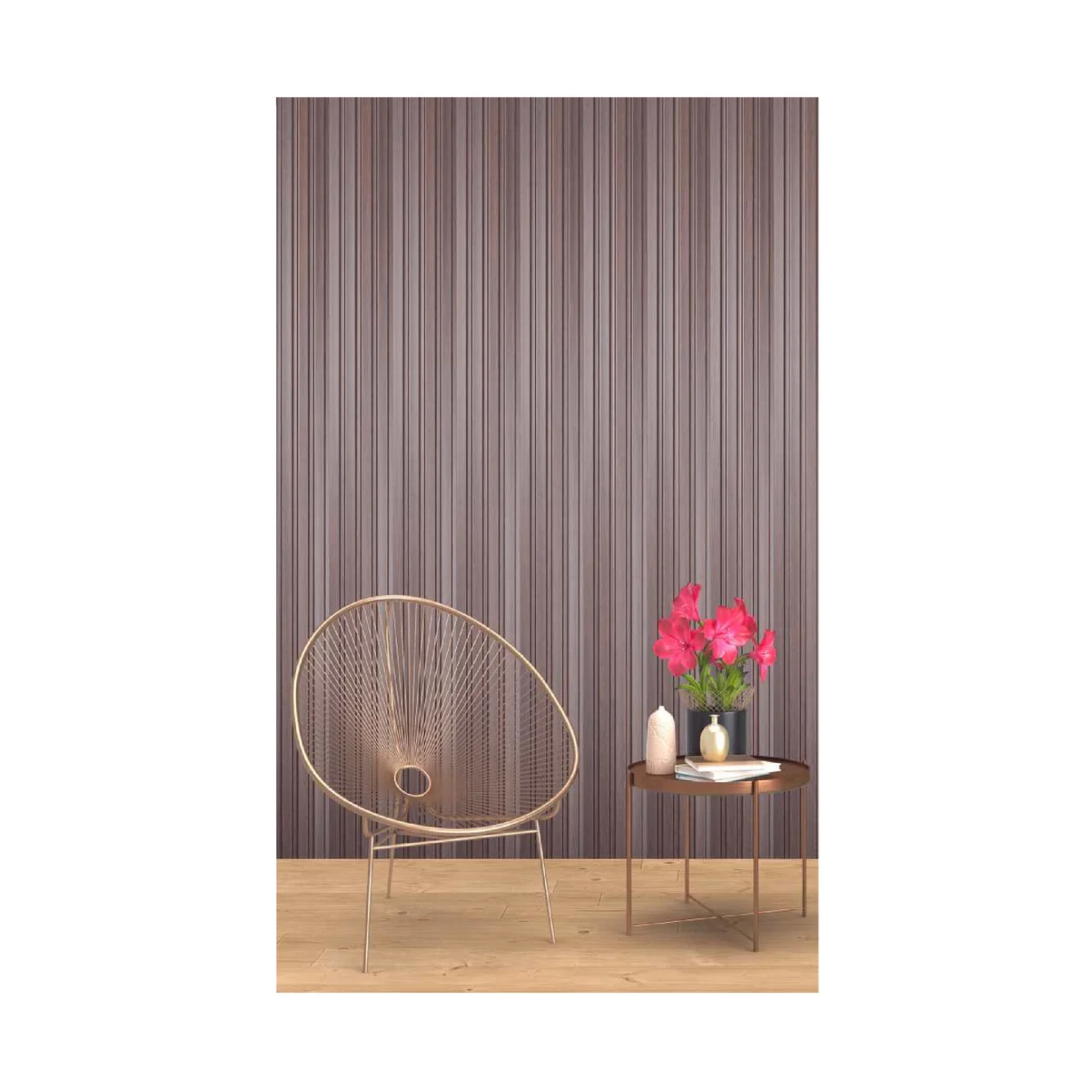 Ciscon PVC Wall Panel Louvers Panel/Planks 8 Feet * 5 Inch - CC 6106
