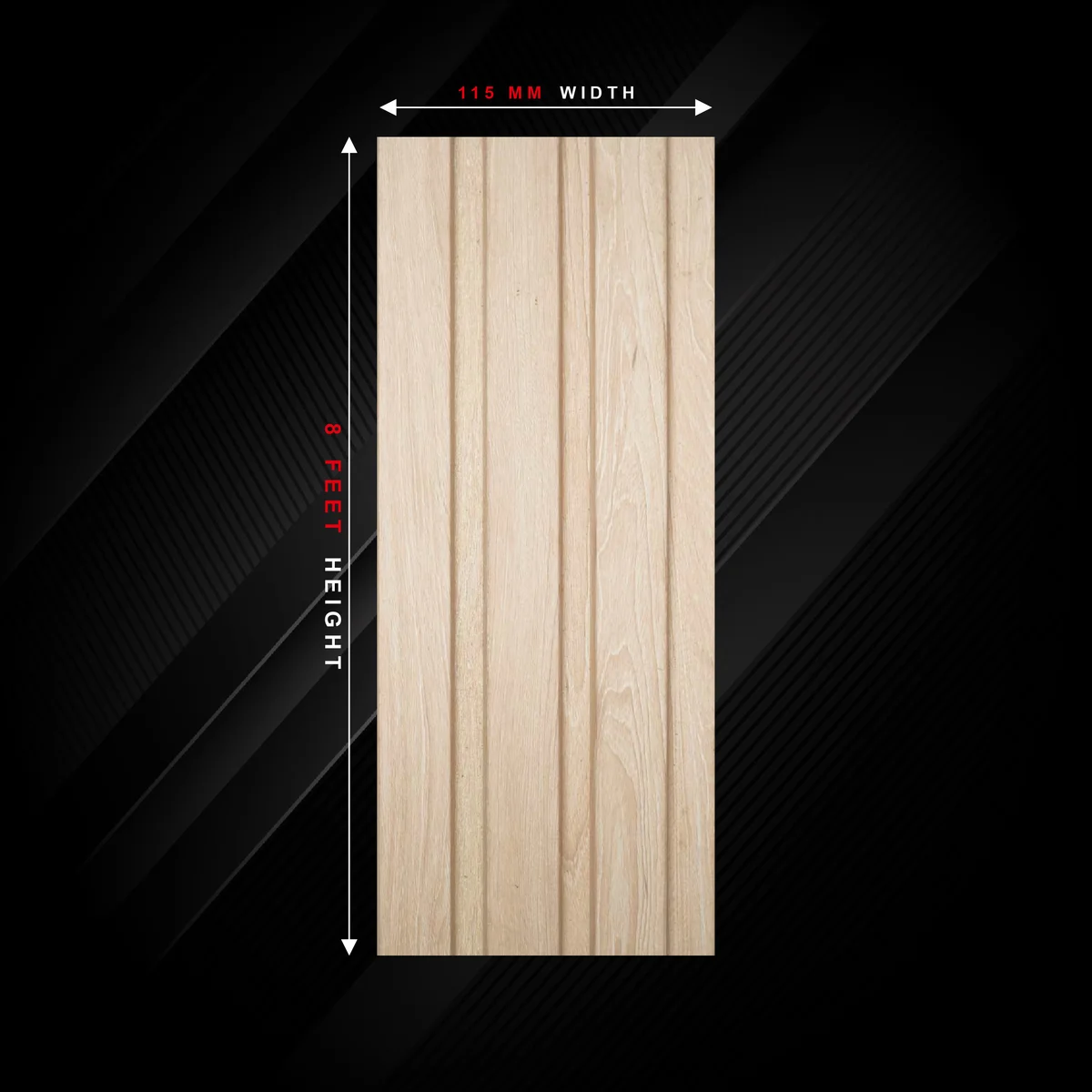 Ciscon PVC Wall Panel Louvers Panel/Planks 8 Feet * 4.5 Inch - CC 6027