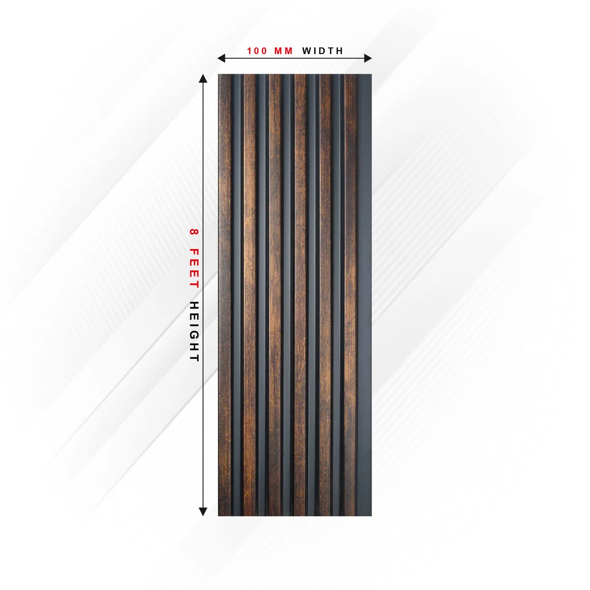 Ciscon PVC Wall Panel Louvers Panel/Planks 8 Feet * 4 Inch - CC 5007