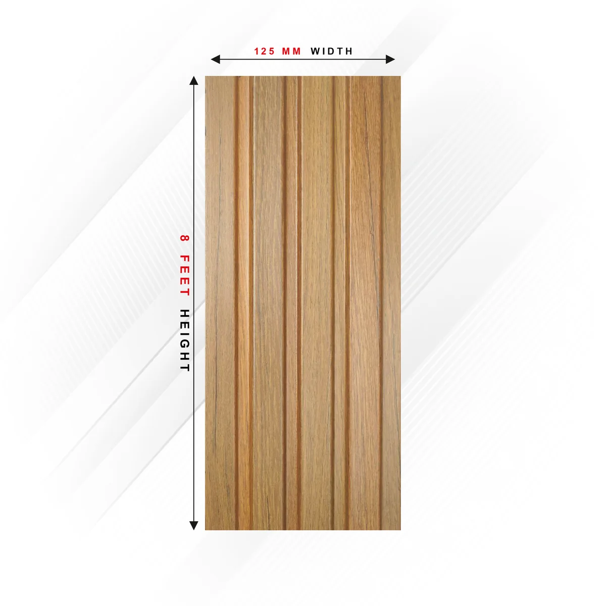Ciscon PVC Wall Panel Louvers Panel/Planks 8 Feet * 5 Inch - CC 6116