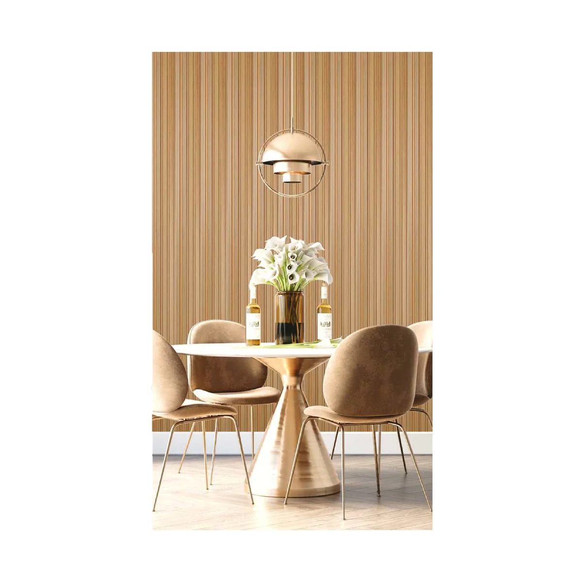 Ciscon PVC Wall Panel Louvers Panel/Planks 8 Feet * 5 Inch - CC 6116