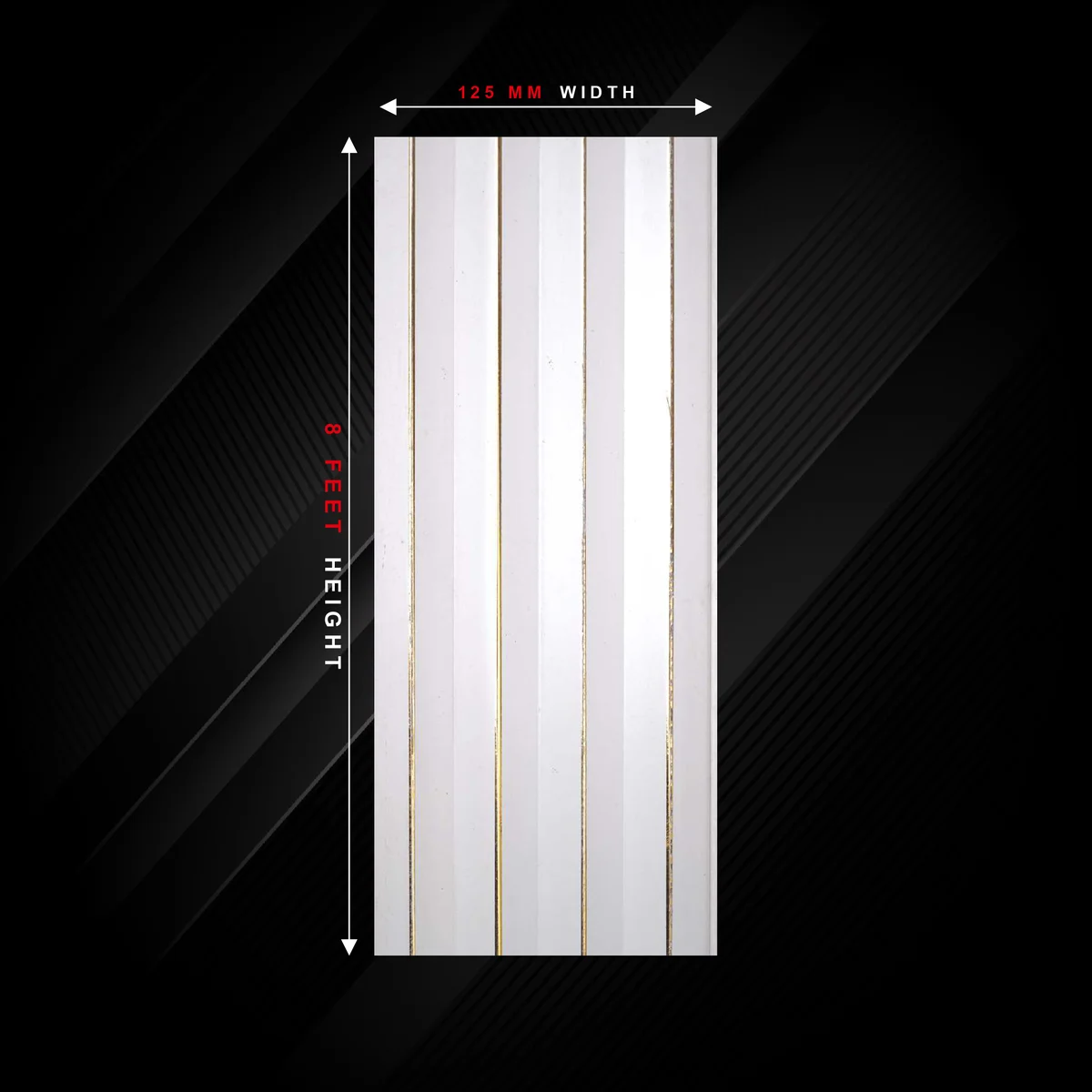 Ciscon PVC Wall Panel Louvers Panel/Planks 8 Feet * 5 Inch - CC 6301