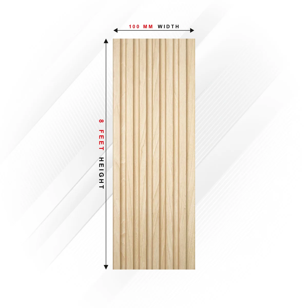 Ciscon PVC Wall Panel Louvers Panel/Planks 8 Feet * 4 Inch - CC 5127
