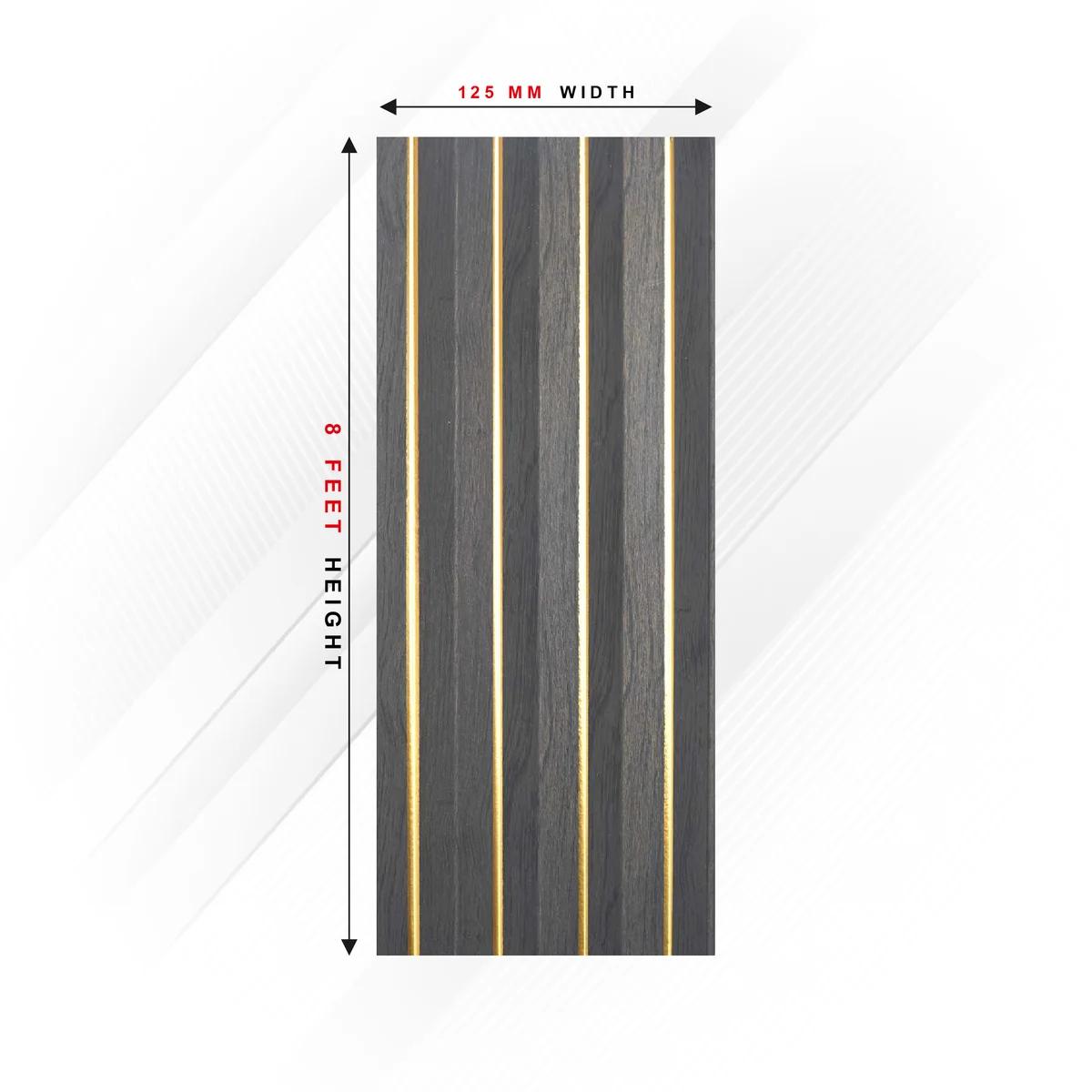 Ciscon PVC Wall Panel Louvers Panel/Planks 8 Feet * 5 Inch - CC 6303