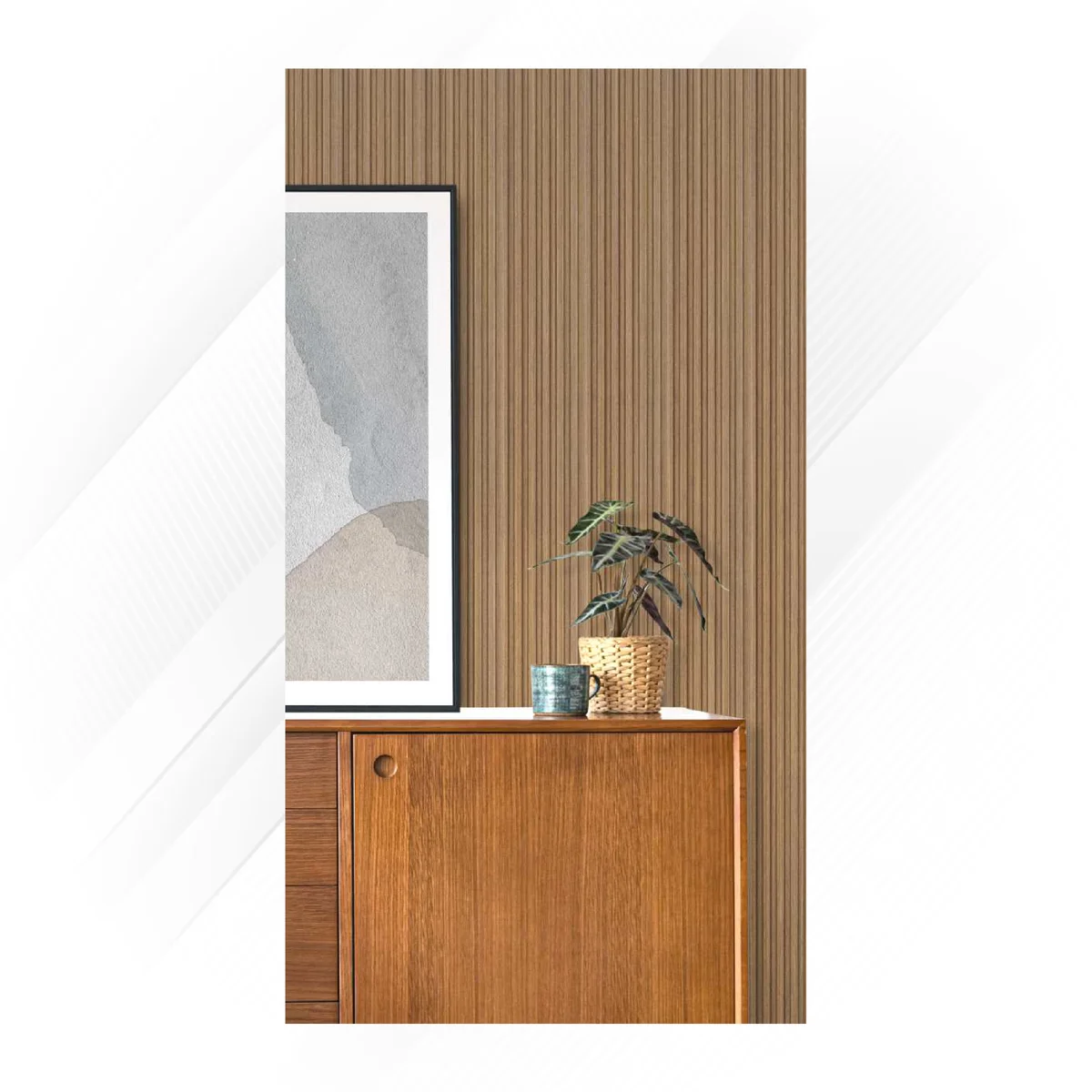 Ciscon PVC Wall Panel Louvers Panel/Planks 8 Feet * 4 Inch - CC 5128