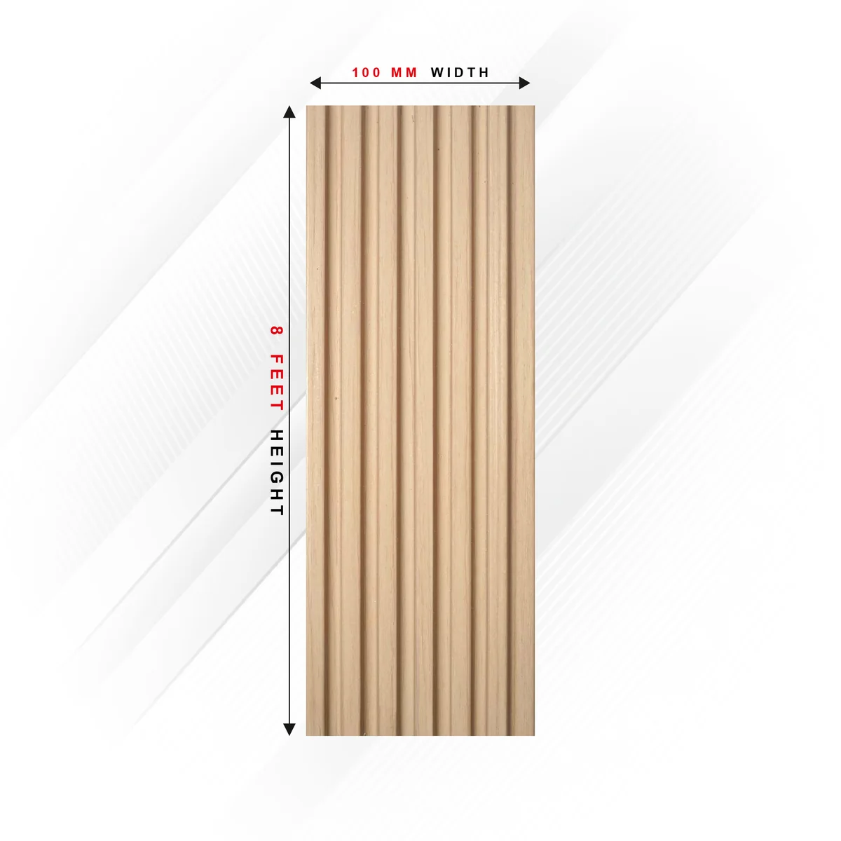 Ciscon PVC Wall Panel Louvers Panel/Planks 8 Feet * 4 Inch - CC 5129
