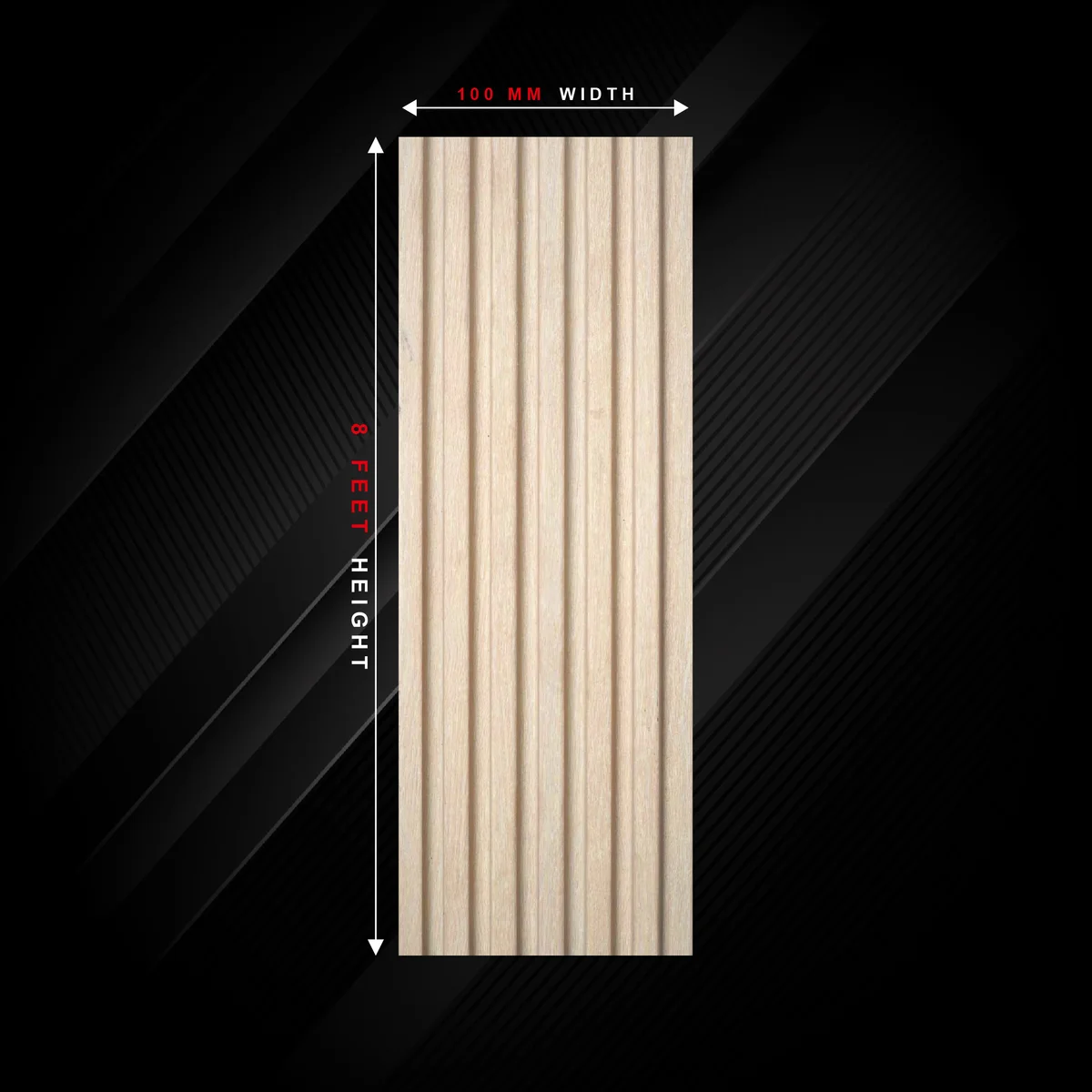 Ciscon PVC Wall Panel Louvers Panel/Planks 8 Feet * 4 Inch - CC 5130
