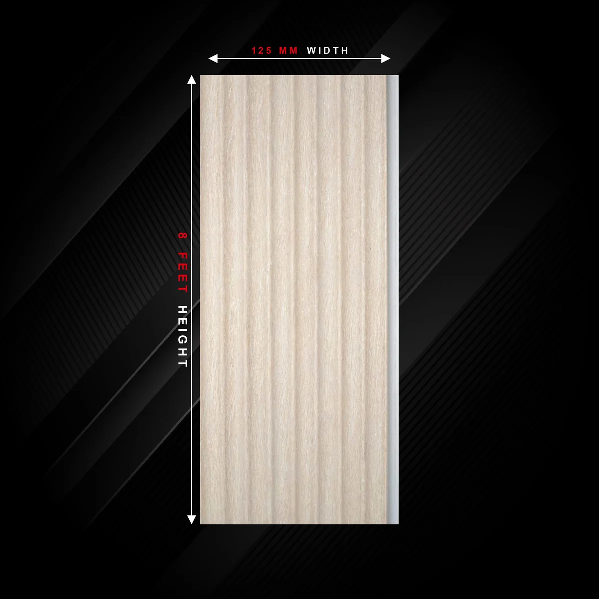 Ciscon PVC Wall Panel Louvers Panel/Planks 8 Feet * 5 Inch - CC 6427