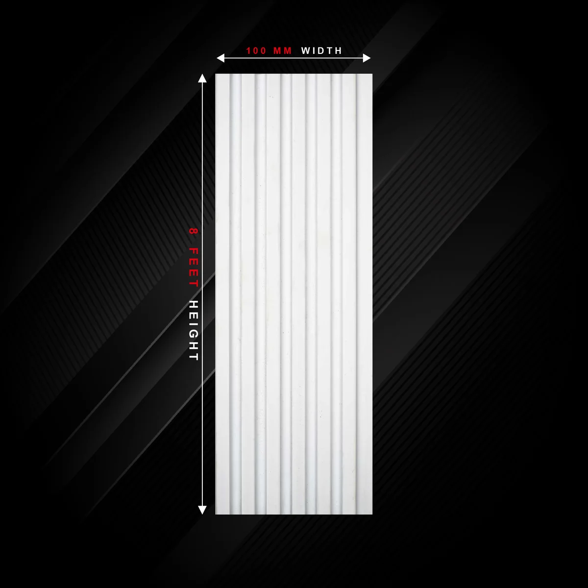 Ciscon PVC Wall Panel Louvers Panel/Planks 8 Feet * 4 Inch - CC 5201