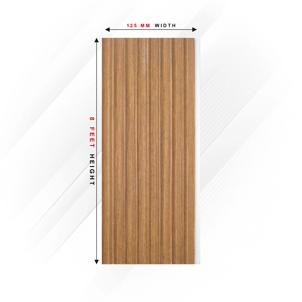 Ciscon PVC Wall Panel Louvers Panel/Planks 8 Feet * 5 Inch - CC 6428