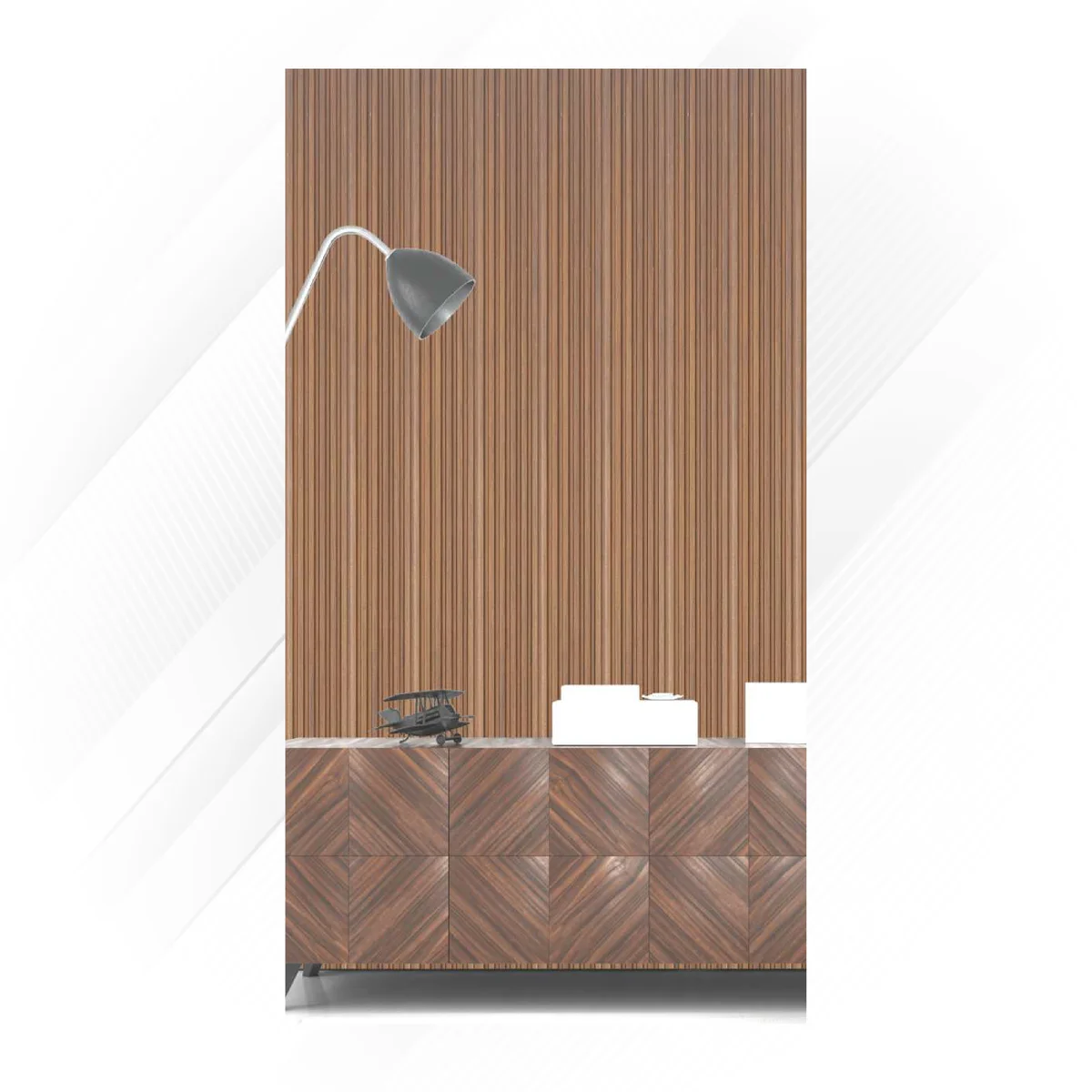 Ciscon PVC Wall Panel Louvers Panel/Planks 8 Feet * 4 Inch - CC 5131