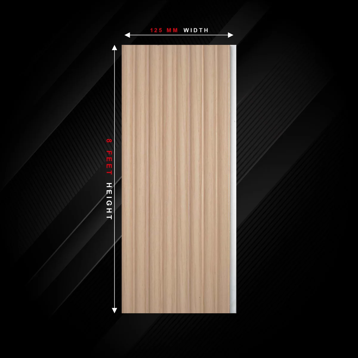 Ciscon PVC Wall Panel Louvers Panel/Planks 8 Feet * 5 Inch - CC 6429