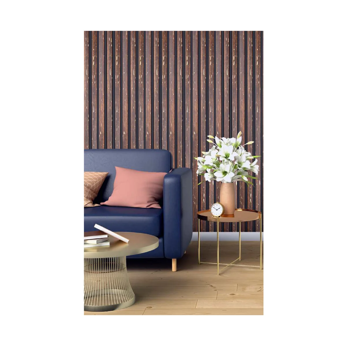 Ciscon PVC Wall Panel Louvers Panel/Planks 8 Feet * 4.5 Inch - CC 7007