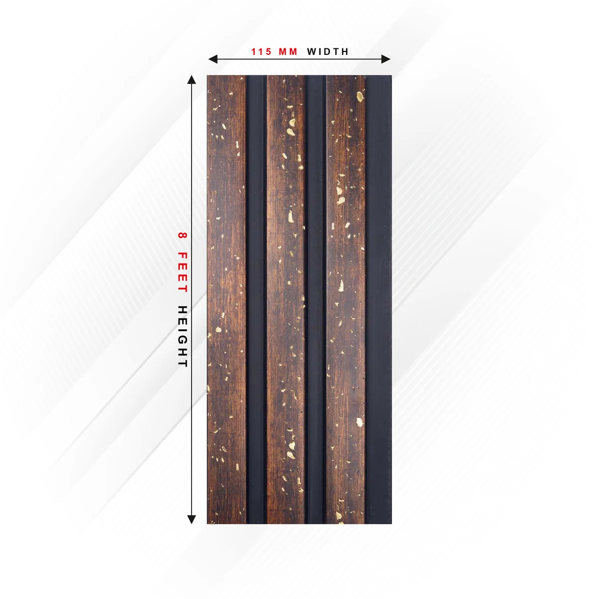 Ciscon PVC Wall Panel Louvers Panel/Planks 8 Feet * 4.5 Inch - CC 7007