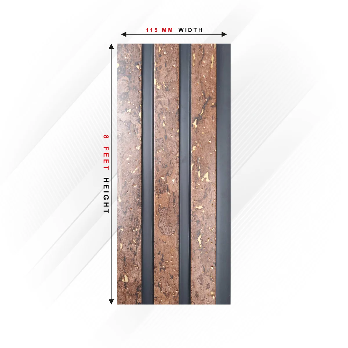 Ciscon PVC Wall Panel Louvers Panel/Planks 8 Feet * 4.5 Inch - CC 7020