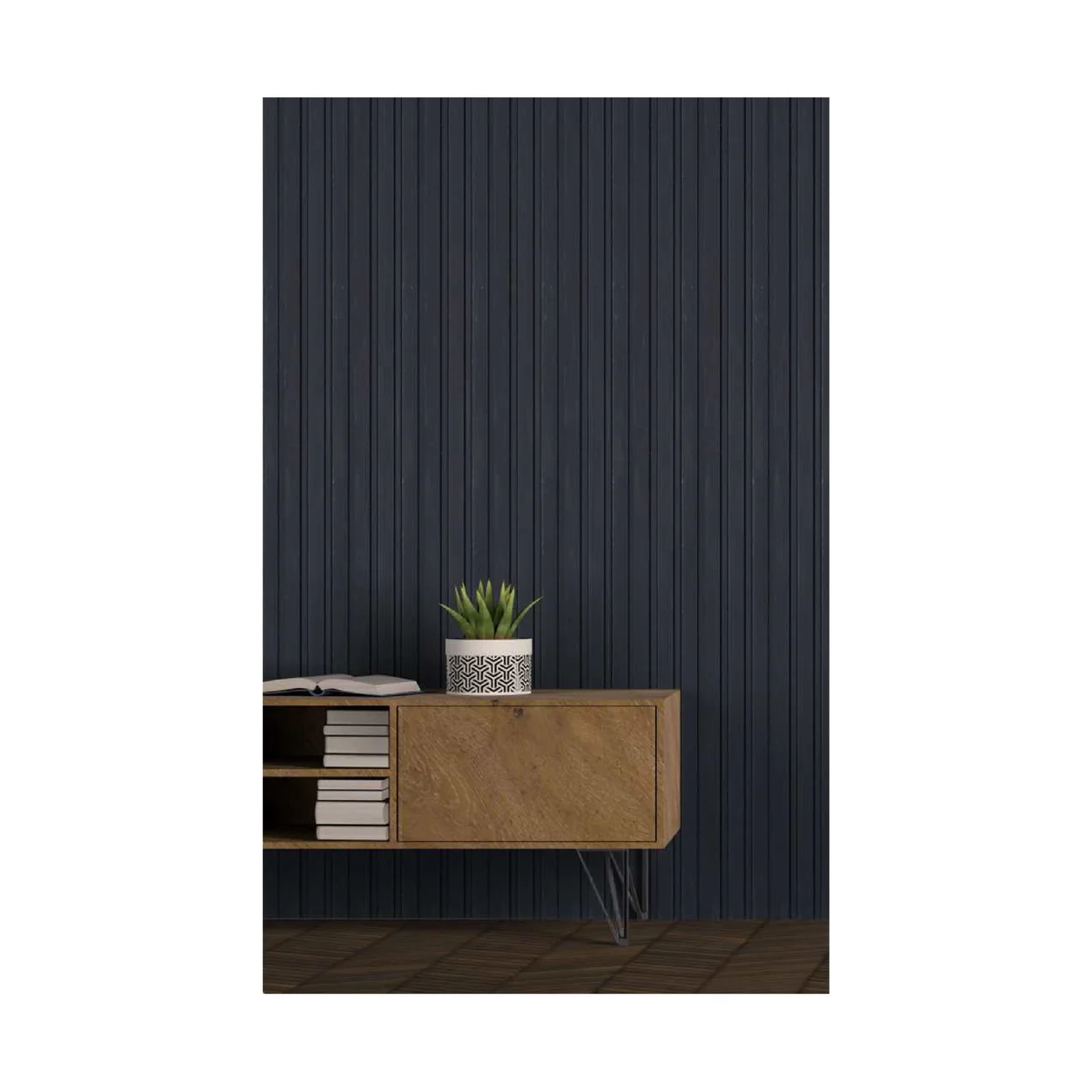Ciscon PVC Wall Panel Louvers Panel/Planks 8 Feet * 4.5 Inch - CC 7033