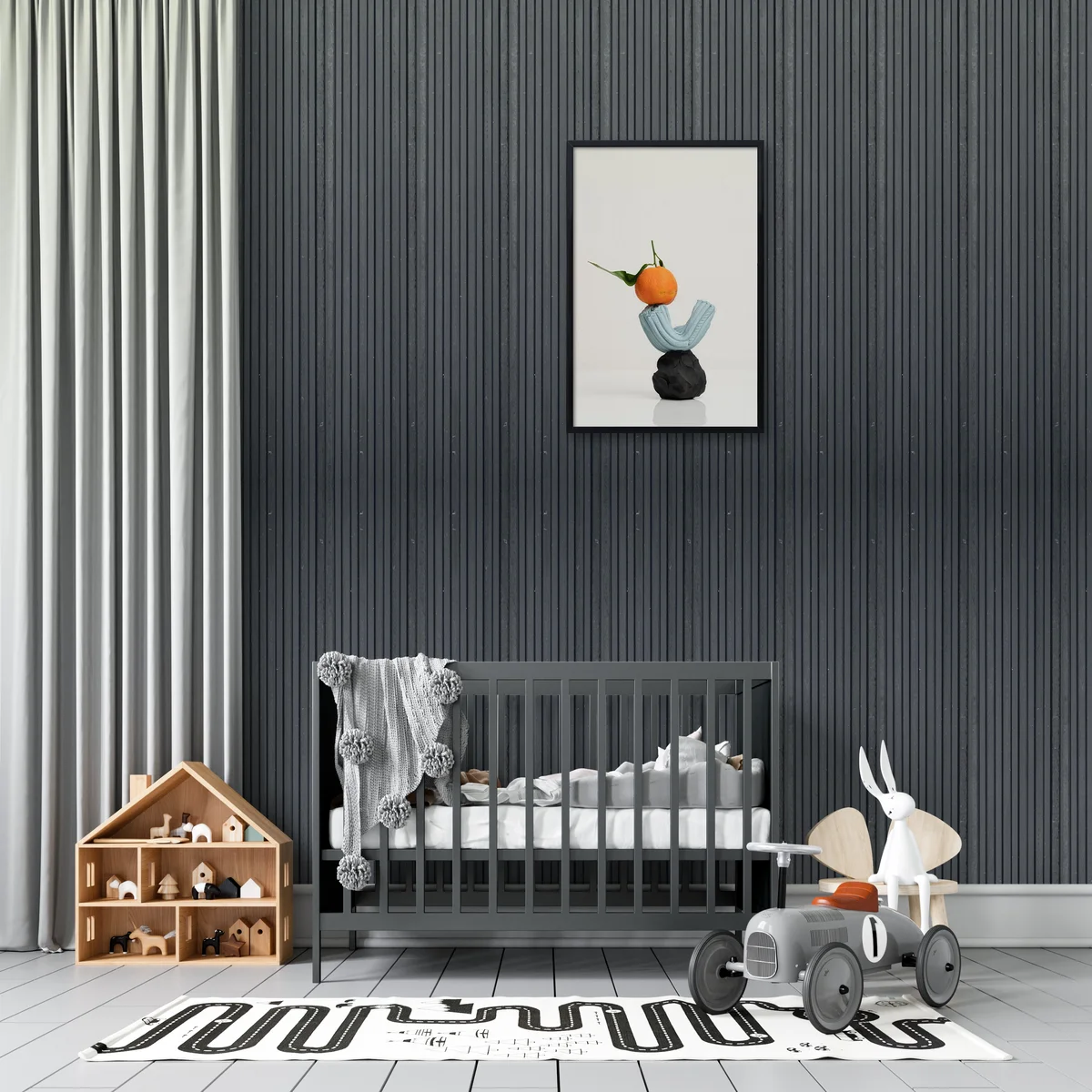 Frikly Basics Solid Crust Laminex Louvers Panel/Planks 8 Feet * 3.75 Inch - DX 7910