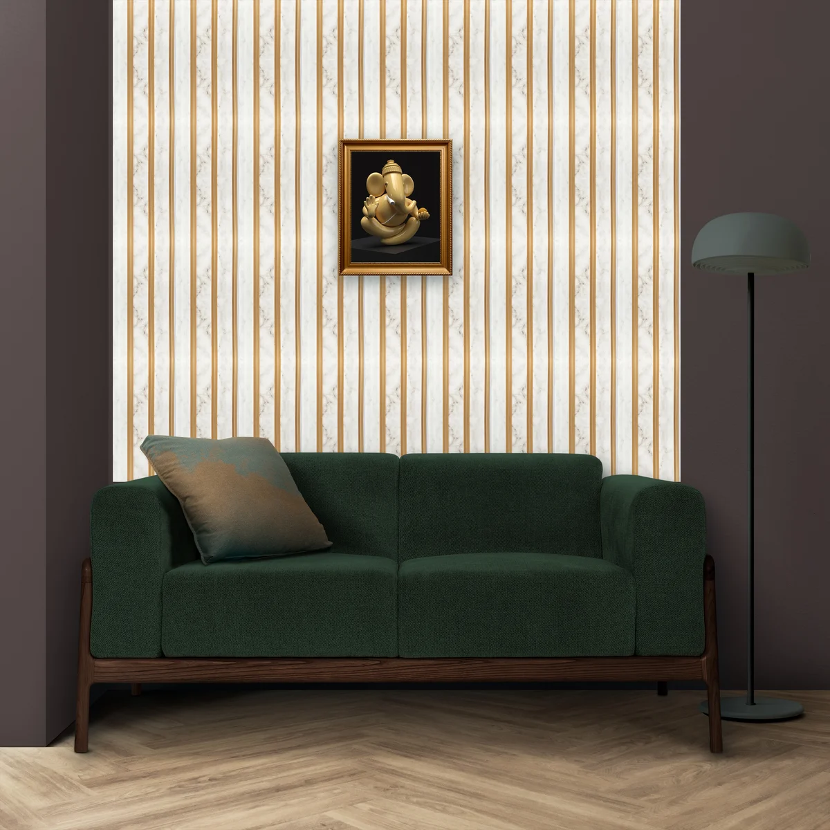 Metal Crust Louvers Panel/Planks 8 Feet * 5 Inch - ML 7015