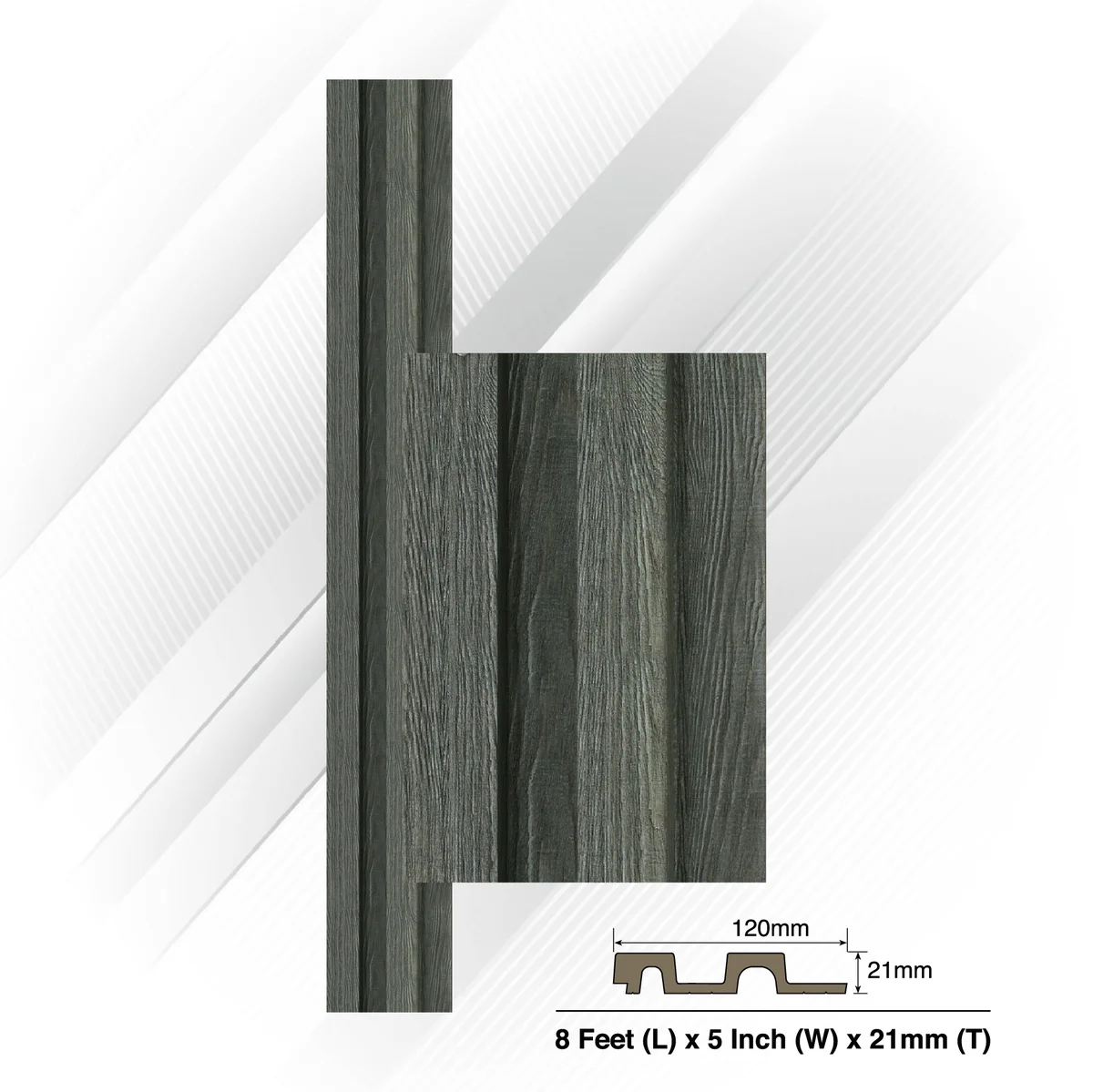 Ventura Decorative Vol 2 Louvers Panel/Planks 8 Feet * 5 Inch - ZEBRA 4705