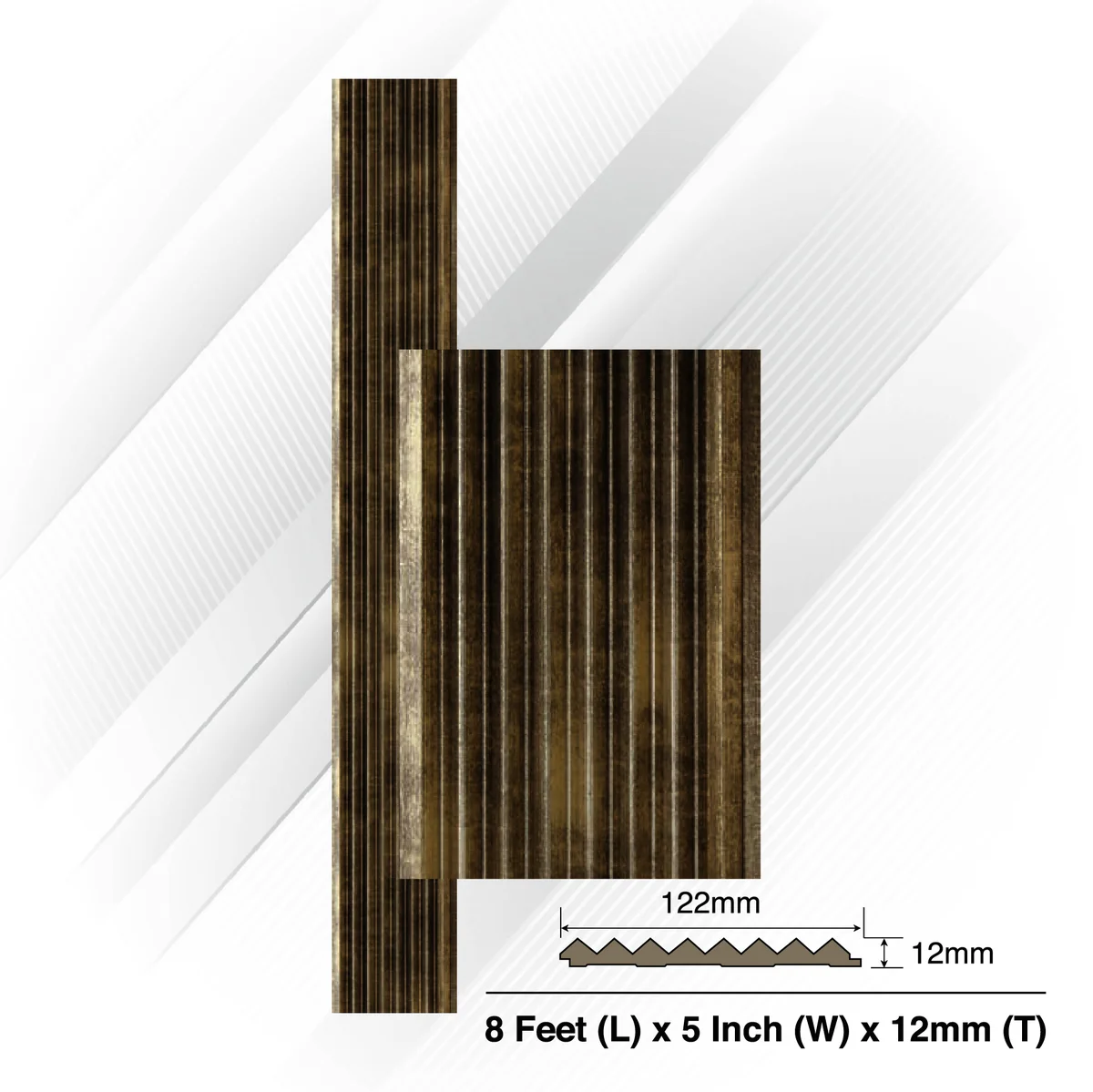 Ventura Decorative Vol 2 Louvers Panel/Planks 8 Feet * 5 Inch - TETRA 5105