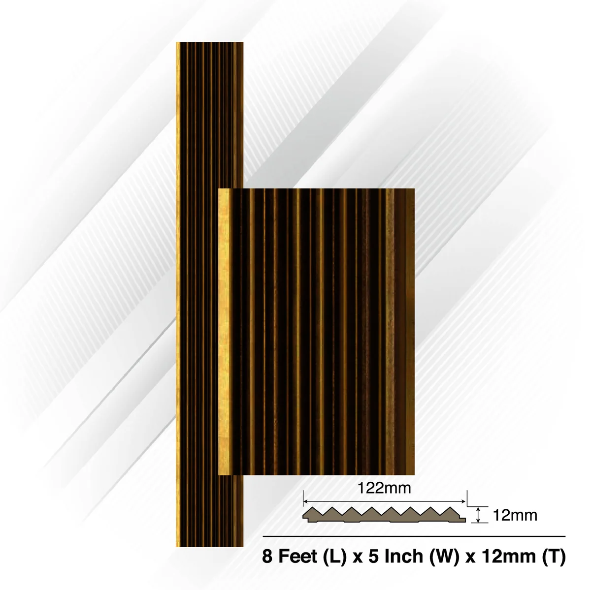 Ventura Decorative Vol 2 Louvers Panel/Planks 8 Feet * 5 Inch - TETRA 5106
