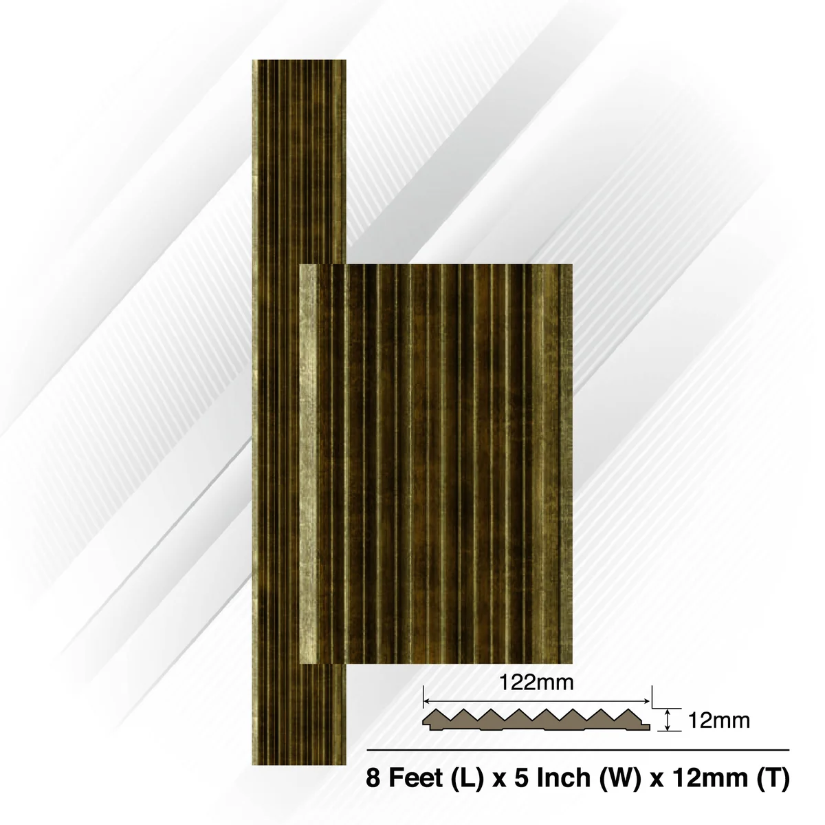 Ventura Decorative Vol 2 Louvers Panel/Planks 8 Feet * 5 Inch - TETRA 5107