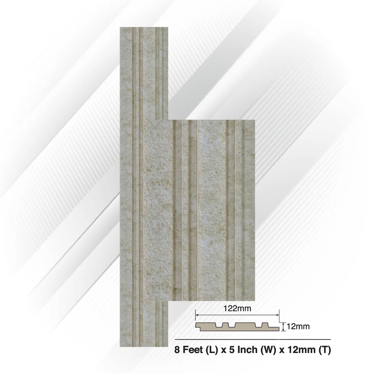 Ventura Decorative Vol 2 Louvers Panel/Planks 8 Feet * 5 Inch - META 6303