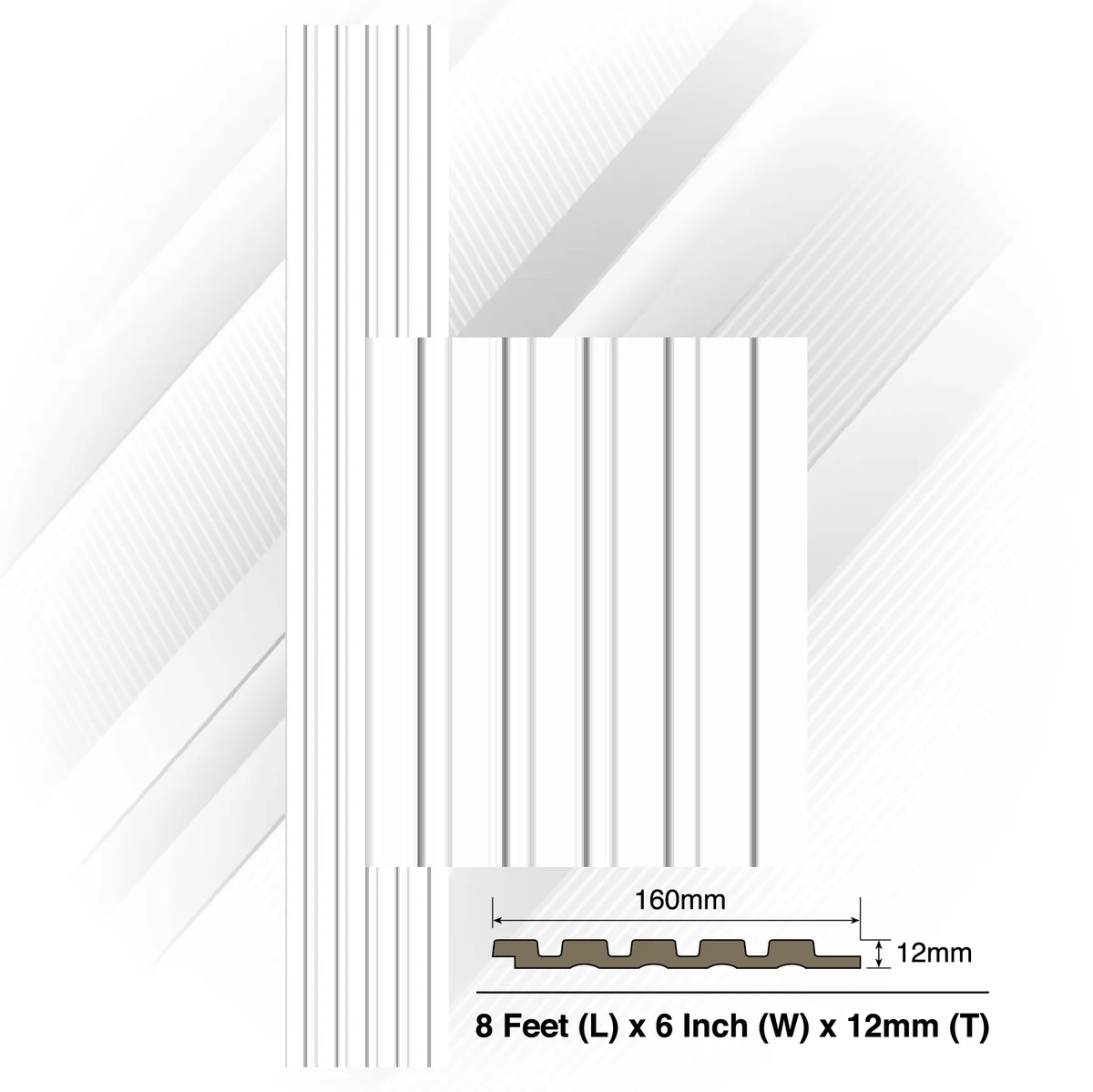 Ventura Decorative Vol 2 Louvers Panel/Planks 8 Feet * 6 Inch - JAVA 6608