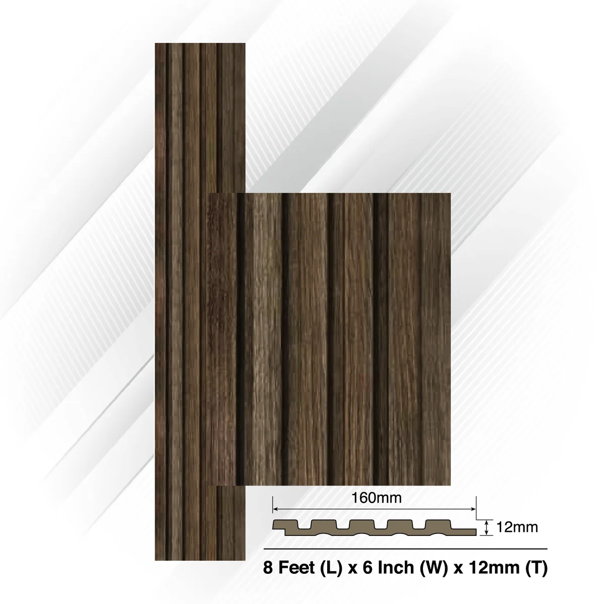 Ventura Decorative Vol 2 Louvers Panel/Planks 8 Feet * 6 Inch - JAVA 6610