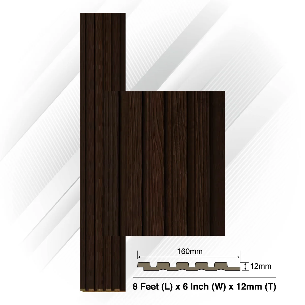 Ventura Decorative Vol 2 Louvers Panel/Planks 8 Feet * 6 Inch - JAVA 6609