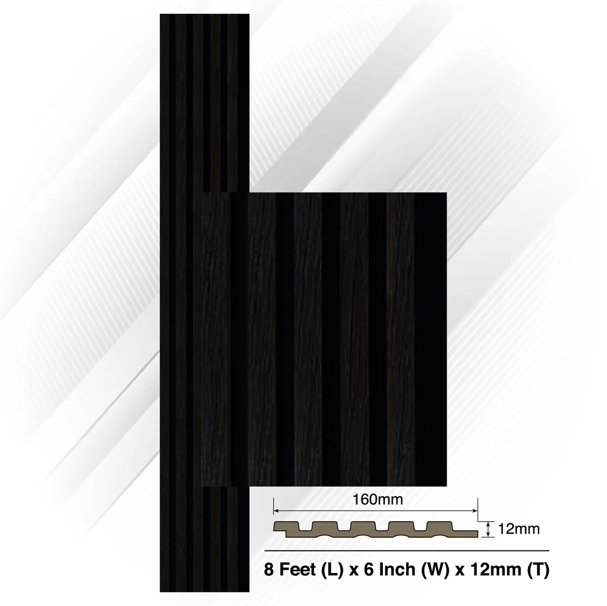 Ventura Decorative Vol 2 Louvers Panel/Planks 8 Feet * 6 Inch - JAVA 6611
