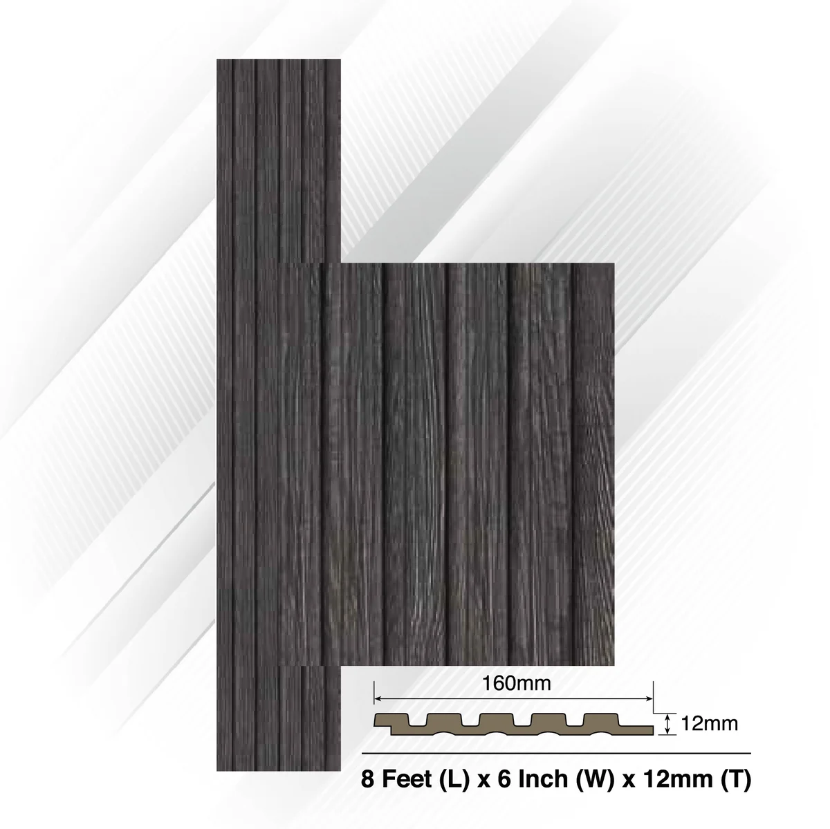 Ventura Decorative Vol 2 Louvers Panel/Planks 8 Feet * 6 Inch - JAVA 6612