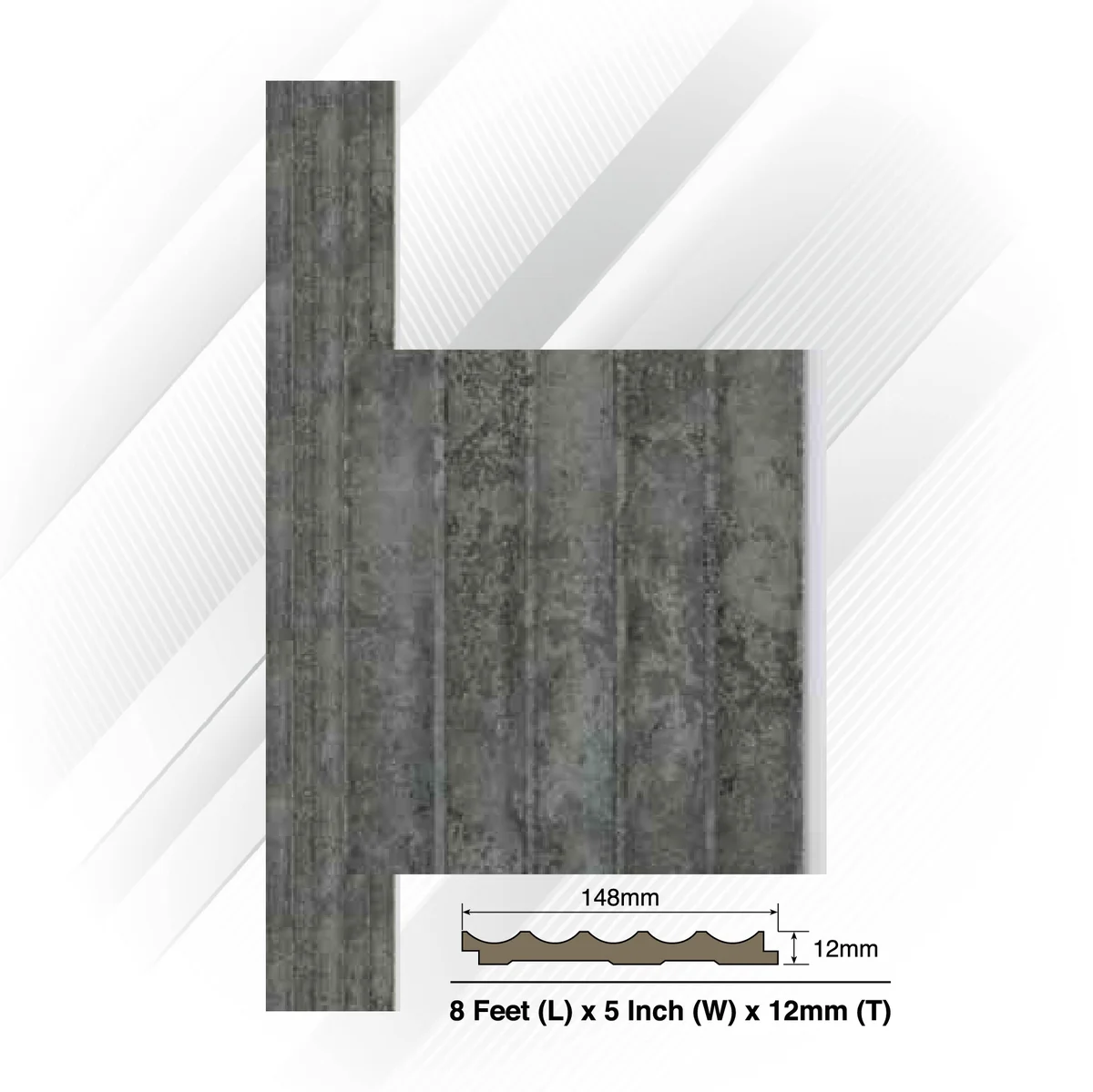 Ventura Decorative Vol 2 Louvers Panel/Planks 8 Feet * 5 Inch - SONATA 7706