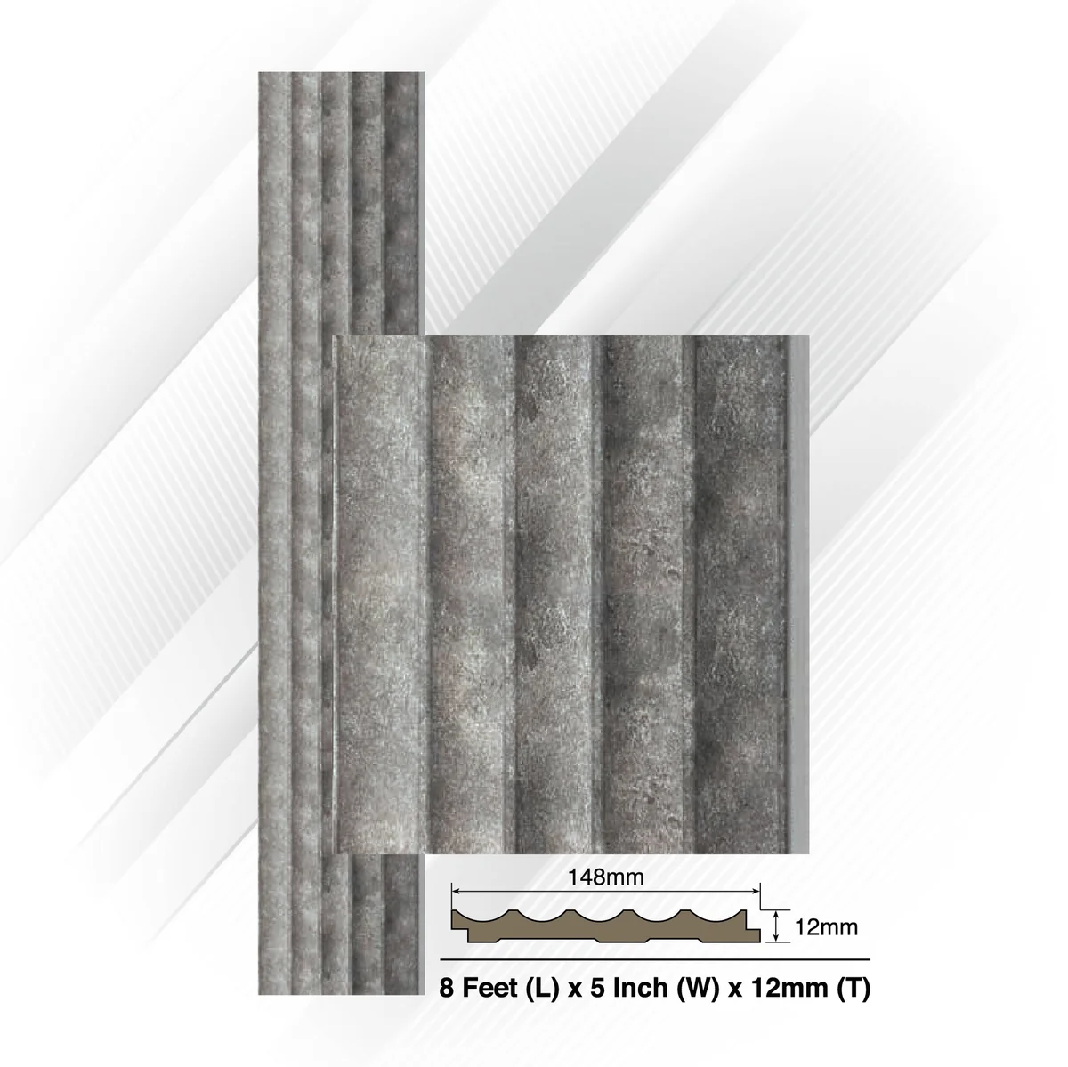 Ventura Decorative Vol 2 Louvers Panel/Planks 8 Feet * 5 Inch - SONATA 7708
