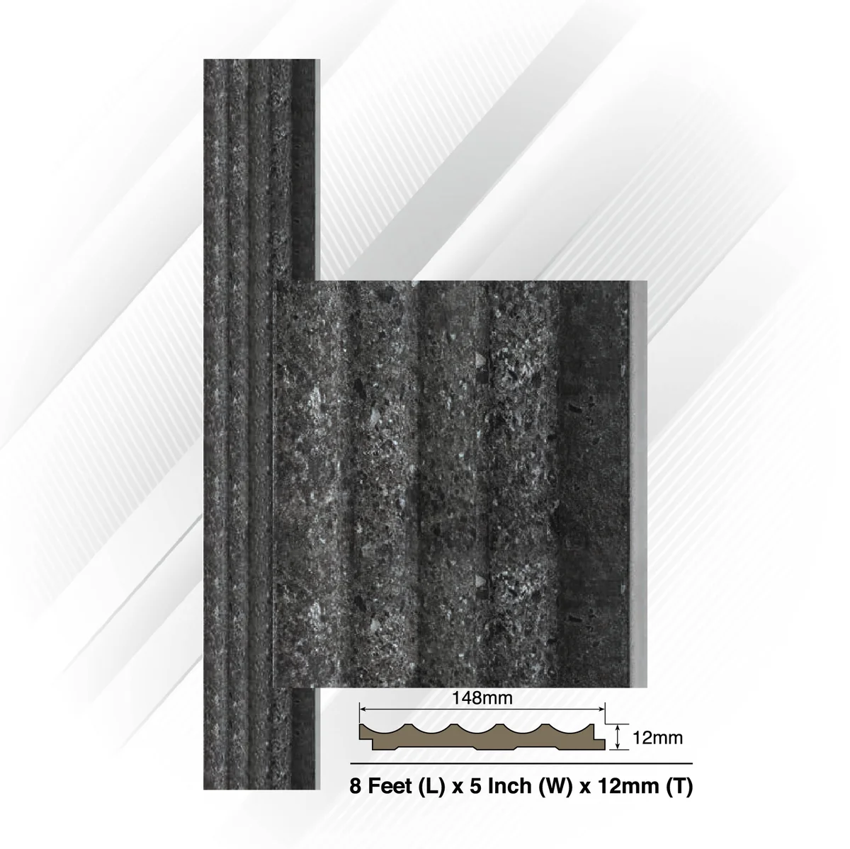 Ventura Decorative Vol 2 Louvers Panel/Planks 8 Feet * 5 Inch - SONATA 7709